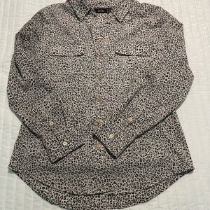 Apt. 9 Black and White Button Down Shirt